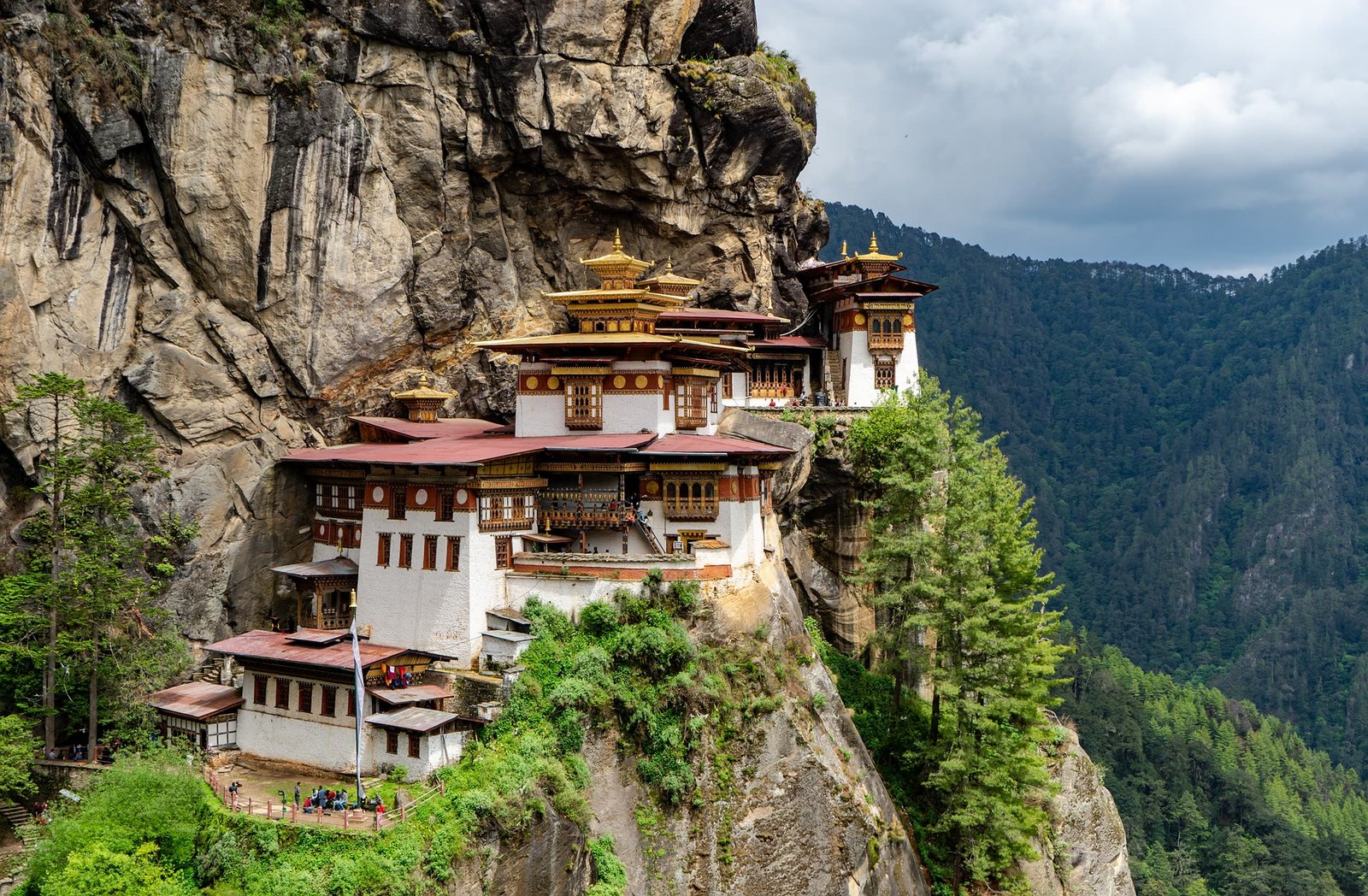 The Tiger’s Nest monastery on a cliff above the Paro valley, Bhutan